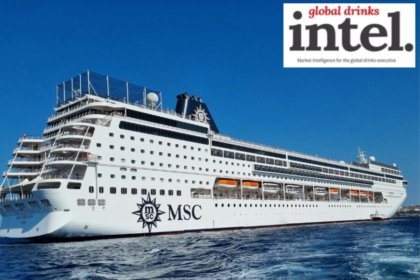 An MSC Cruise ship at sea