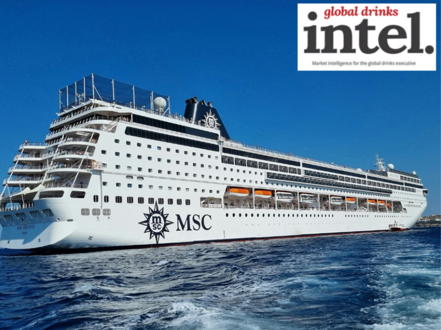 An MSC Cruise ship at sea