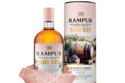 Bottle of and box for Rampur Barrel Blush