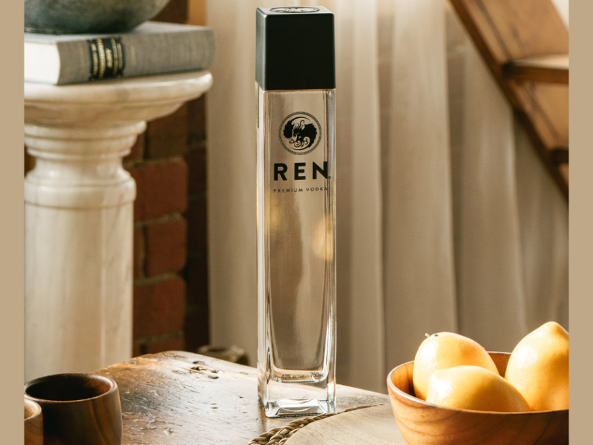 Bottle of Ren vodka