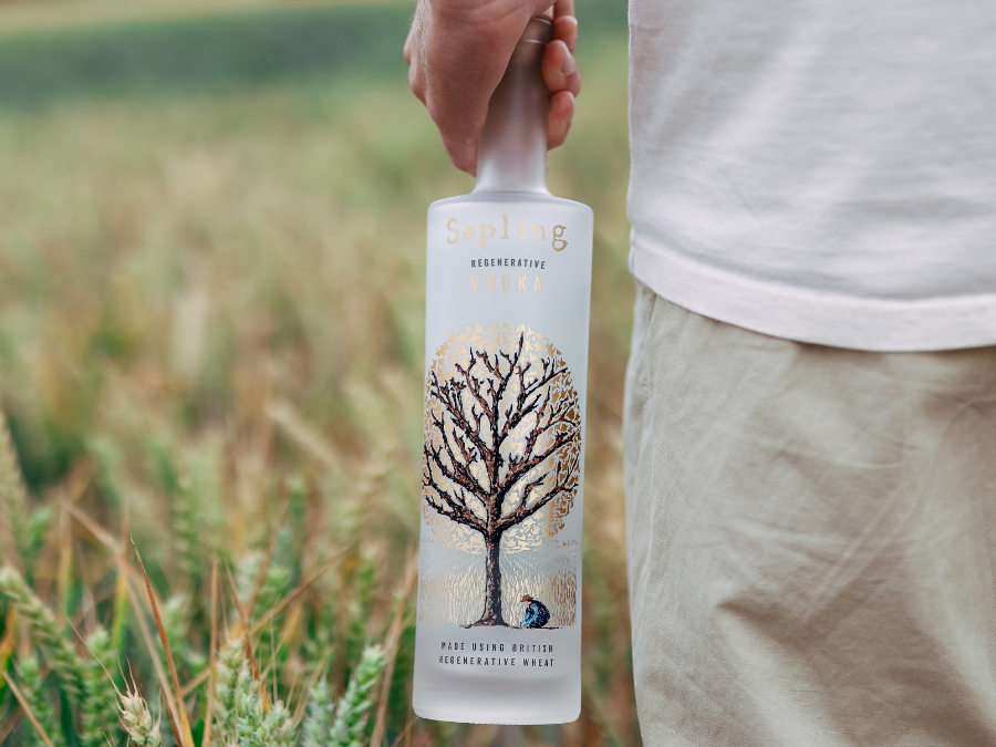 Bottle of Sapling Regenerative Vodka