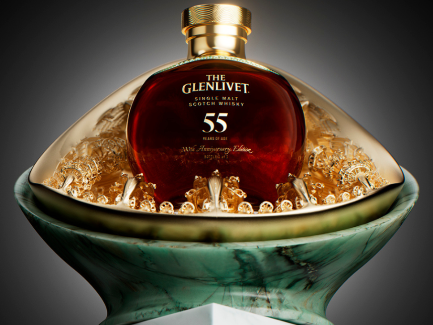 Bottle of The Glenlivet 55 Year Old, 200th Year Anniversary Edition, One of One