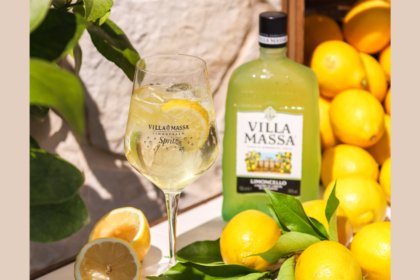 Bottle of Villa Massa with a spritz serve