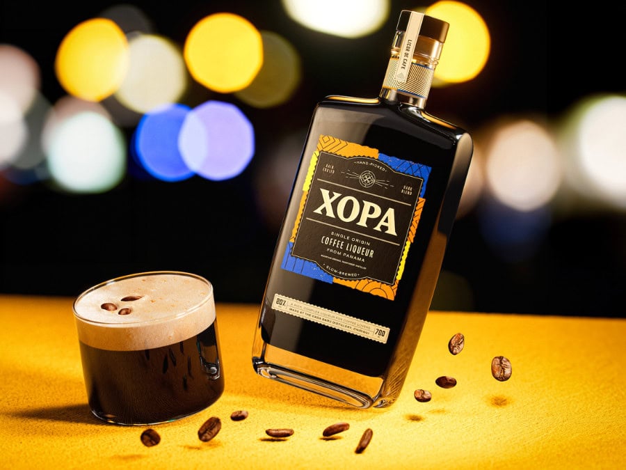 Bottle of Xopa coffee liqueur