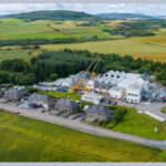 Aerial view of one of Bacardi's scotch whisky distilleries