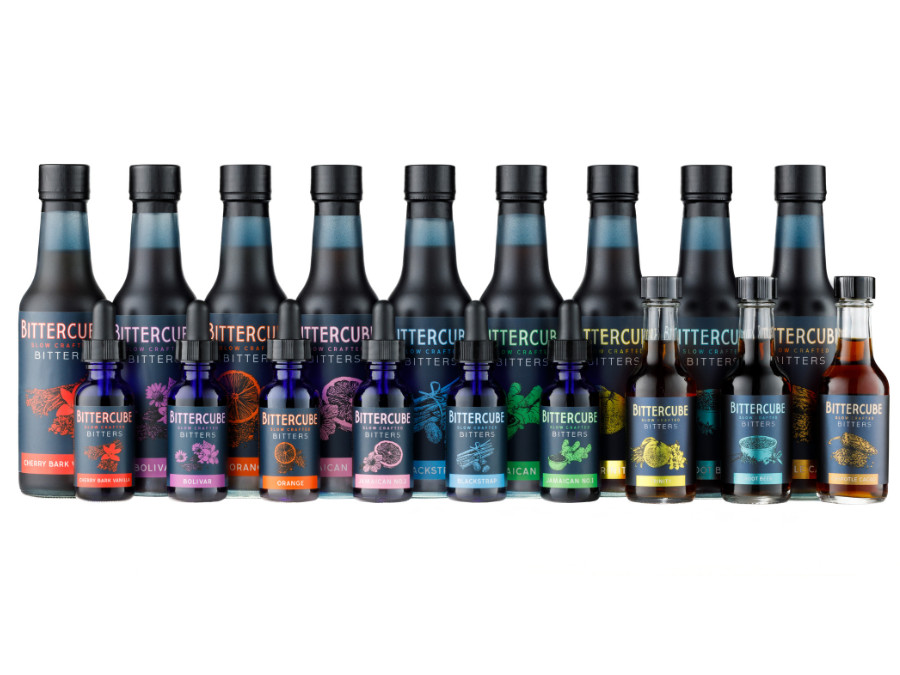 Bottles in Bittercube bitters portfolio