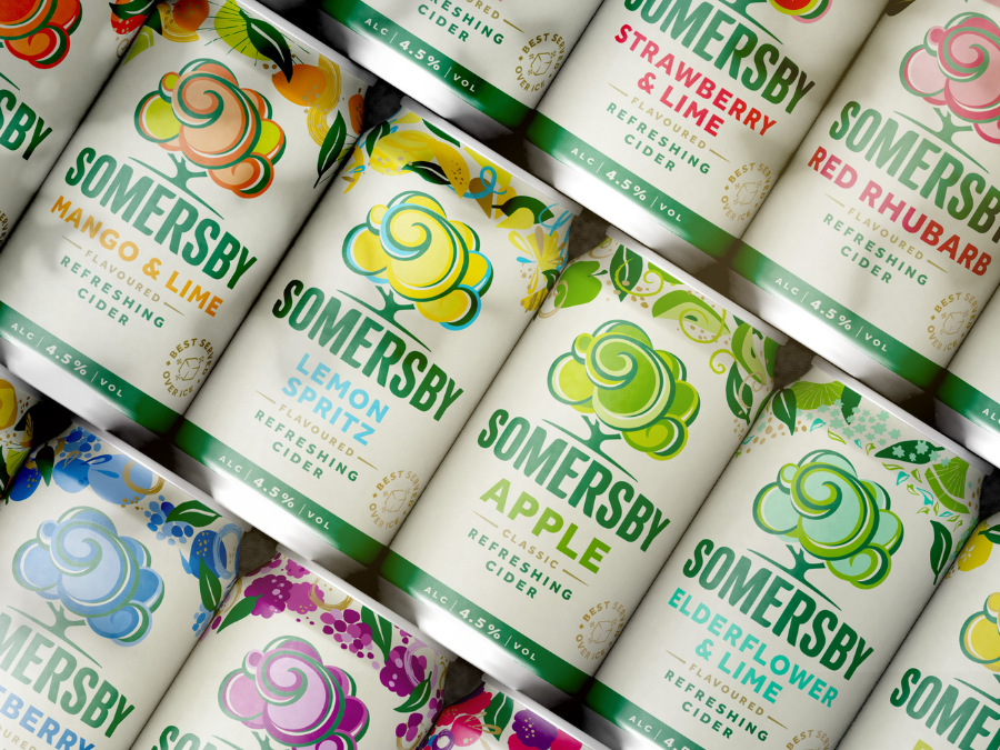 Cans of Somersby cider