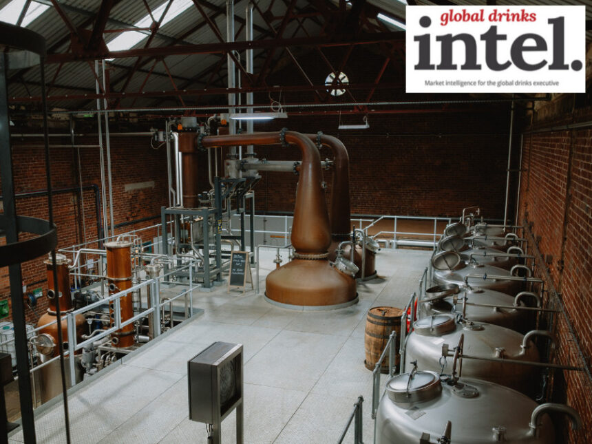 Interior of stillhouse at White Peak Distillery