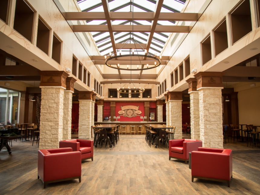 Interior of Anheuser-Busch's brewery in Houston