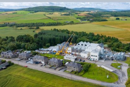 Aerial view of one of Bacardi's scotch whisky distilleries
