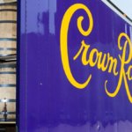 Crown Royal-branded truck containing barrels