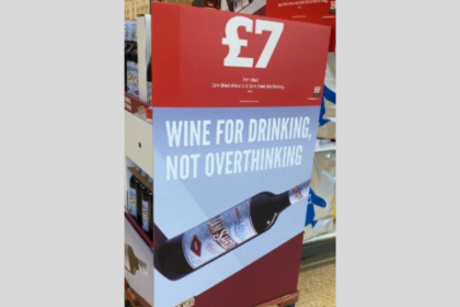 Advert for Jam Shed wine brand in the UK off-premise