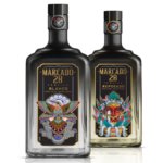 One bottle each of Marcado 28 blanco and reposado tequila