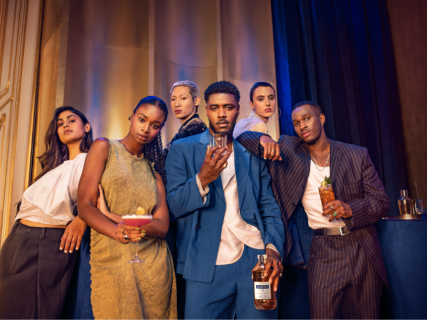 Still image from US marketing campaign for Martell Blue Swift
