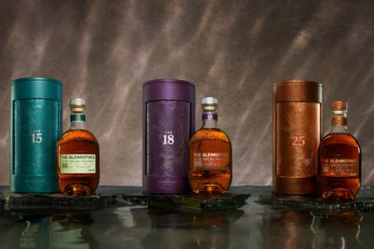 Bottles of and boxes For The Glenrothes The 15, The 18 and The 25