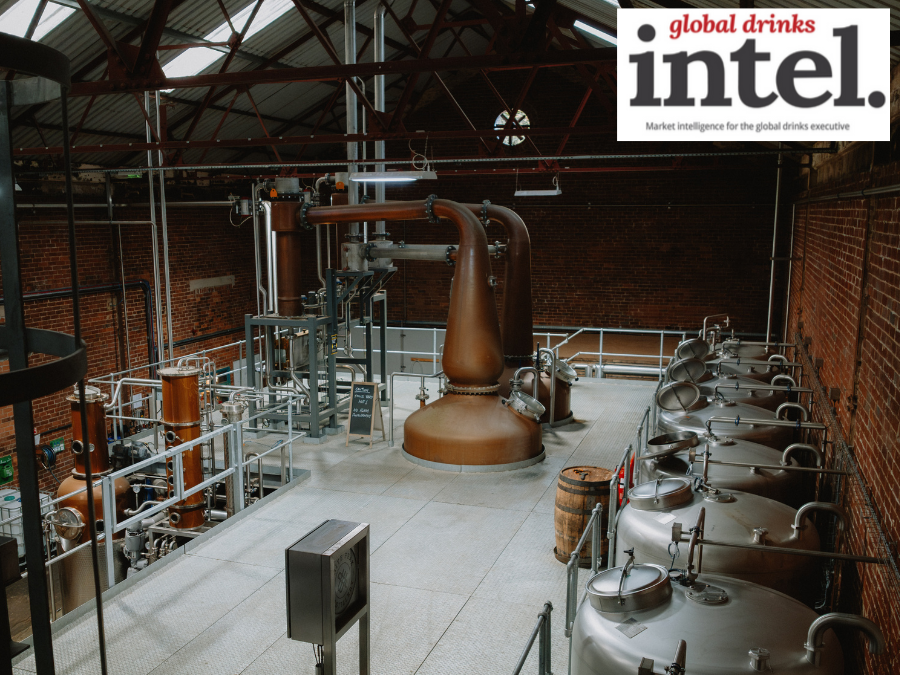 Interior of stillhouse at White Peak Distillery