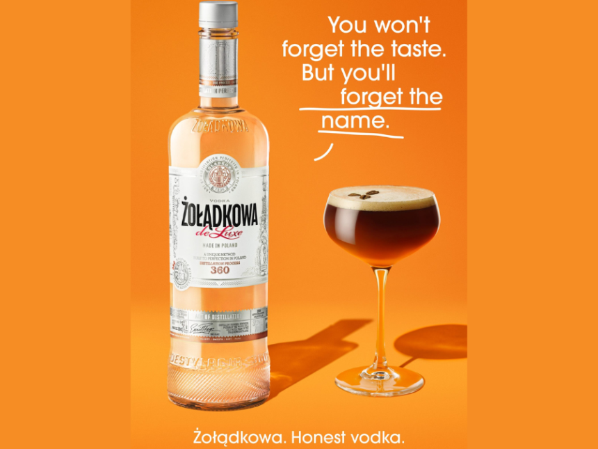 Print advert for Żołądkowa de Luxe vodka