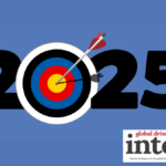 The numbers 2, 0, 2 and 5 with the zero as an archery target