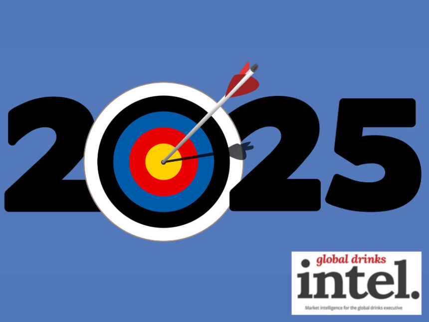 The numbers 2, 0, 2 and 5 with the zero as an archery target