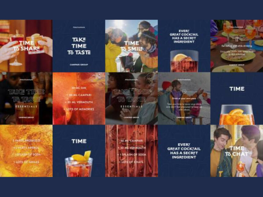 Still image from Campari Group Take Time to Taste campaign