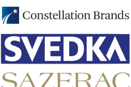 Logos of Constellation Brands, Svedka and Sazerac Co