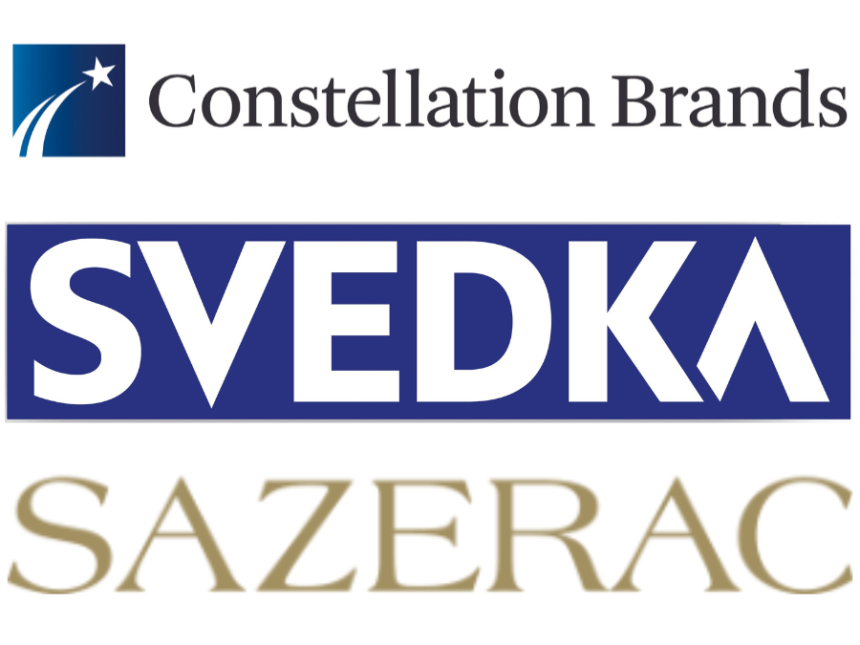 Logos of Constellation Brands, Svedka and Sazerac Co