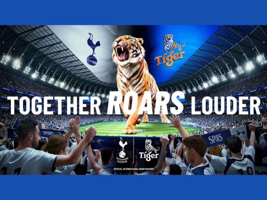 Company-created marketing material for Tiger Beer's marketing arrangement with Tottenham Hotspur