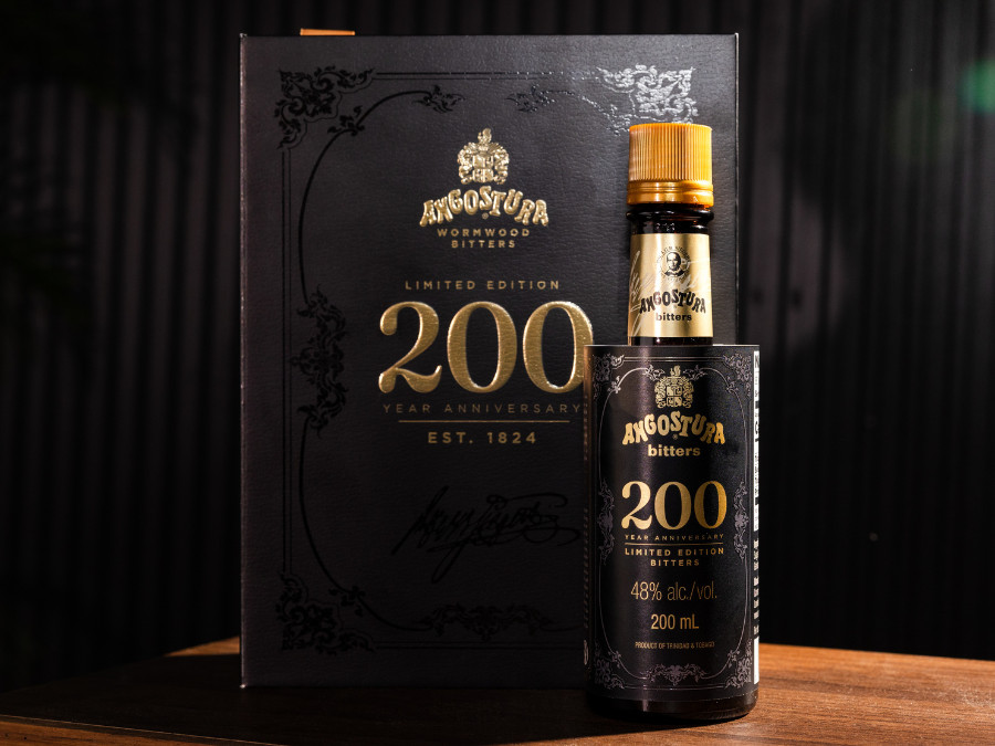 Bottle of and box for Angostura 200 Year Anniversary Bitters
