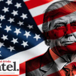 Donald Trump with US flag background