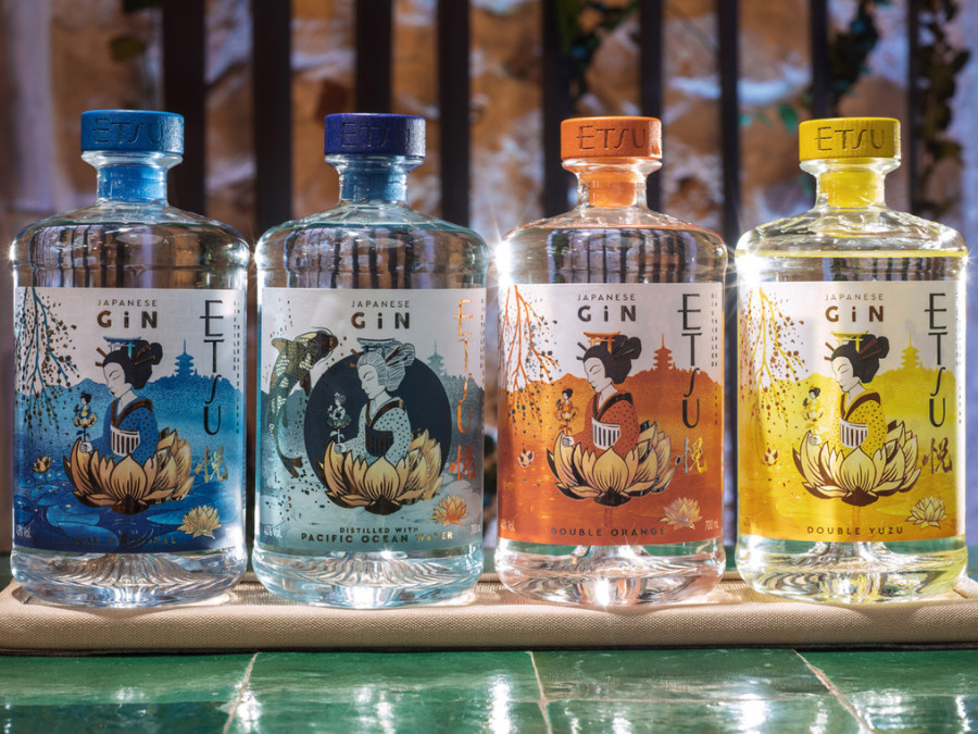 Four expressions in the Etsu gin portfolio
