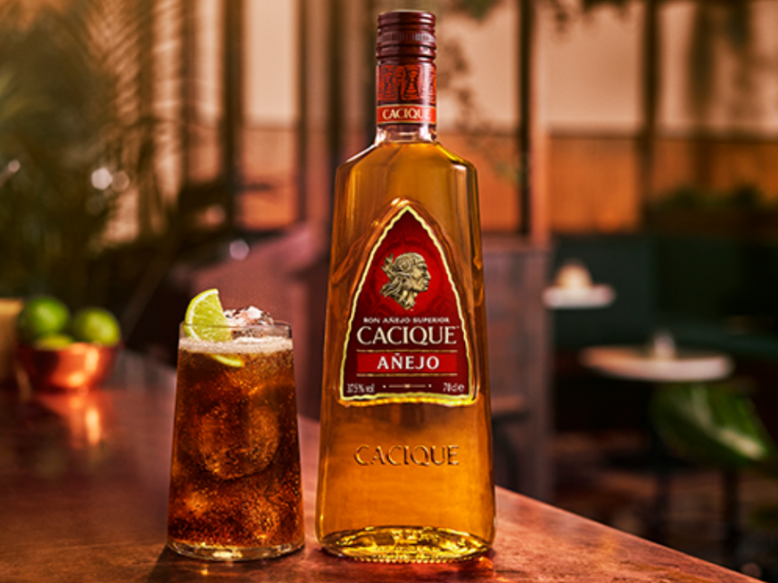 Bottle of Cacique rum