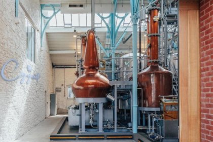 Cygnet Gin pot still at Copperworks Distillery in Swansea