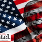 Donald Trump with US flag background