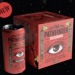 Single can and four-pack of The Pathfinder Negroni RTD