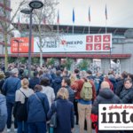 Attendees outside Wine Paris in February 2024