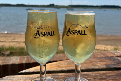 Two pints of Aspall Cyder