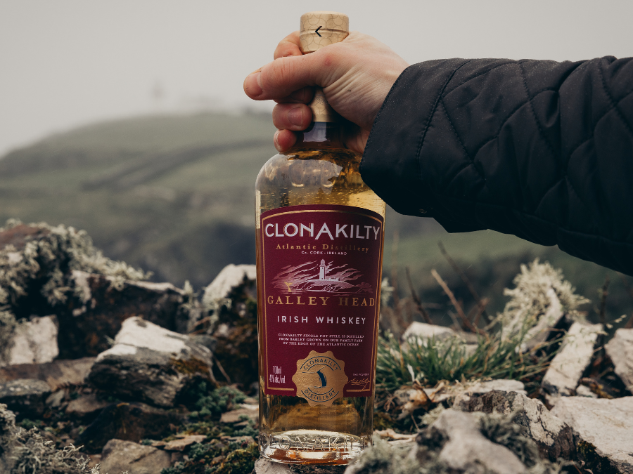 Bottle of Clonakilty Galley Head Irish whiskey