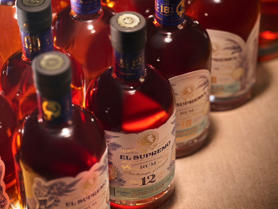 Bottles of El Supremo 12-year-old rum