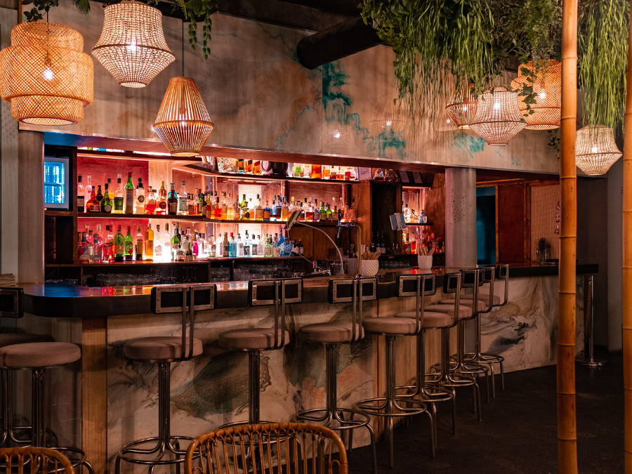 Interior of Nine Lives Bar in Bermondsey, London