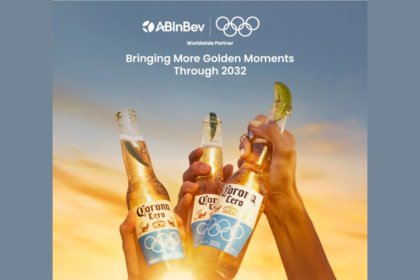 AB InBev's Corona Cero bottles clinking in partnership