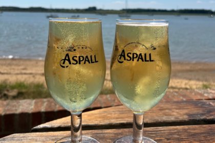 Two pints of Aspall Cyder