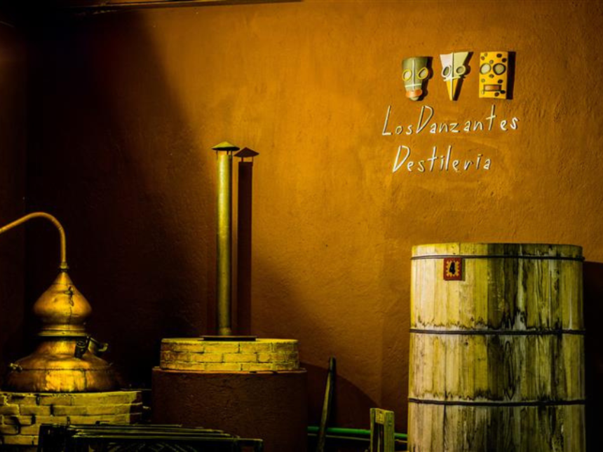 Interior of Los Danzantes distillery