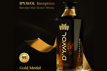 Bottle of D'Yavol Inception blended scotch whisky