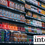 Drinks bottles on shelves in a retail outlet