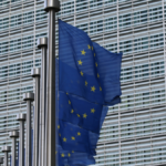 Row of European Union flags
