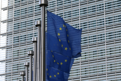 Row of European Union flags