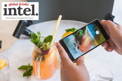 Smartphone photo being taken of a colourful drinks