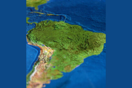 Aerial view of Latin America