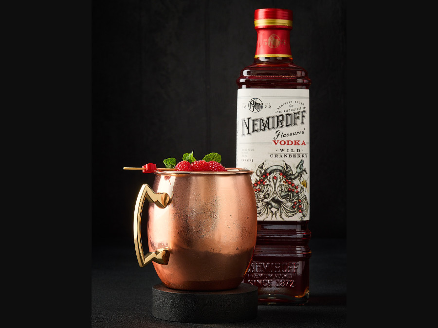 Bottle of Nemiroff The Inked Collection Wild Cranberry