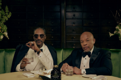 Snoop Dogg and Dr Dre with Still G.I.N. By Dre and Snoop bottle